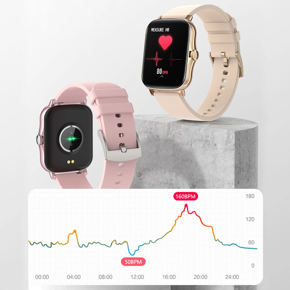 New π COLMI P8 Plus 1.69 inch Smart β Watch IP67 waterproof Heart Rate Blood Pressure Blood Oxygen Pink π - Image 5