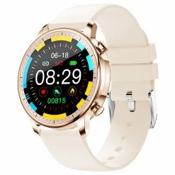 Deals ✨ COLMI V23 Smartwatch Full Touch Fitness Tracker IP67 Waterproof Blood Pressure Bluetooth ⌚ Watch Rose Gold ⭐