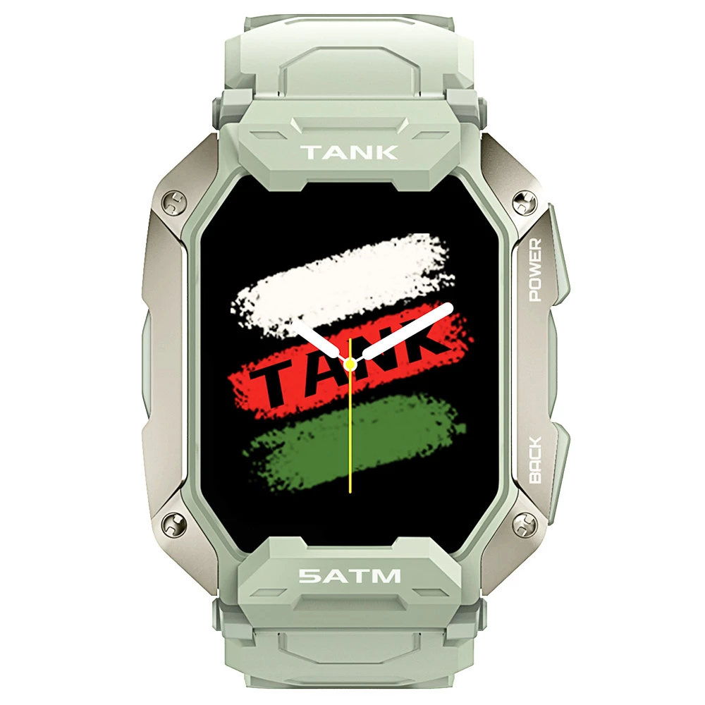 Discount โ๏ธ KOSPET TANK M1 Smartwatch 1.72'' Screen SpO2 HR BP Monitor Fitness Tracker IP69 Waterproof Sports โ Watch - Green ๐ - Image 2