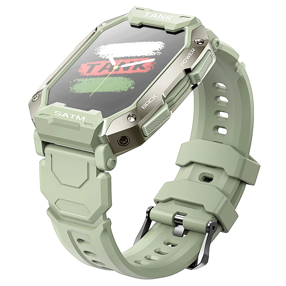 Discount โ๏ธ KOSPET TANK M1 Smartwatch 1.72'' Screen SpO2 HR BP Monitor Fitness Tracker IP69 Waterproof Sports โ Watch - Green ๐ - Image 6