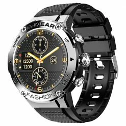 Deals ❤️ LOKMAT ATTACK 5 Smartwatch 1.32 Inch Full Touch Screen Heart Rate Monitor Blood Pressure Blood Oxygen Detection - Silver 🛒