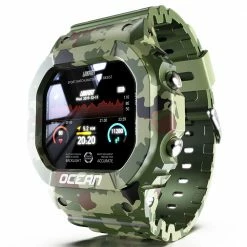 Cheapest 🎁 LOKMAT OCEAN Bluetooth Smartwatch 1.14 inch TFT Touch Screen Heart Rate Blood Pressure Monitor 5 ATM Water-Resistant 170mAh Battery - Green 🌟
