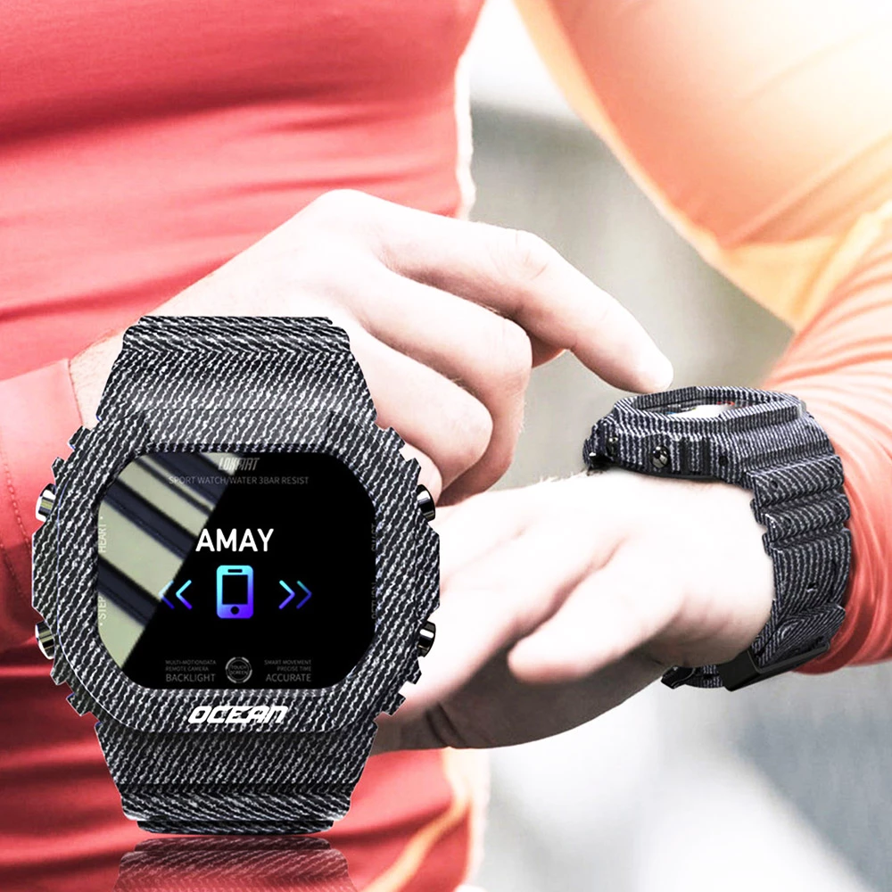 Best Sale ✨ LOKMAT OCEAN Bluetooth Smartwatch 1.14 inch TFT Touch Screen Heart Rate Blood Pressure Monitor 5 ATM Water-Resistant 170mAh Battery - Red ⌛ - Image 5