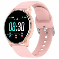 Best reviews of 🥰 Makibes ZL01 SmartWatch 1.3 Inch IPS HD Screen IP67 Waterproof Bluetooth 4.0 Heart Rate Blood Pressure Monitor - Pink 🛒