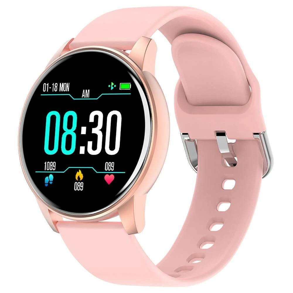 Best reviews of π₯° Makibes ZL01 SmartWatch 1.3 Inch IPS HD Screen IP67 Waterproof Bluetooth 4.0 Heart Rate Blood Pressure Monitor - Pink π