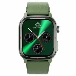 Top 10 🌟 Makibes Q25 Smartwatch Bluetooth Calling ⌚ Watch 1.7'' Touch Screen Heart Rate SpO2 BP Monitor - Army Green 🎁