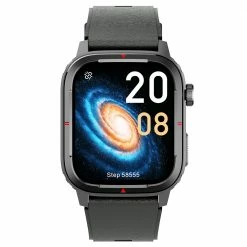 Discount 🌟 Makibes Q25 Smartwatch Bluetooth Calling ⌚ Watch 1.7'' Touch Screen Heart Rate SpO2 BP Monitor - Black 🥰