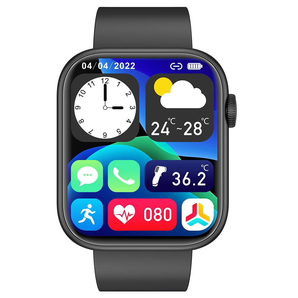 Wholesale š§Ø QX7 Smartwatch 1.85'' Large TFT Screen Bluetooth 5.2, Heart Rate Monitor, SpO2, Blood Pressure, 100+ Sports Modes - Black ā¤ļø - Image 2