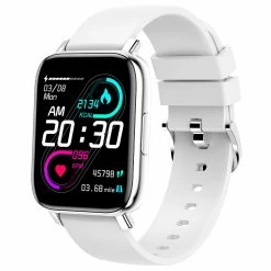 New 🔔 SENBONO GTS Smartwatch 1.7'' Square Screen 24 Sport Models IP68 Waterproof Fitness Tracker for iOS Android Huawei Grey ✨