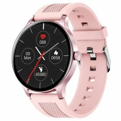 Hot Sale 😍 SENBONO NY20 Women Smartwatch Round Full Touch Screen Sports ⌚ Watch Waterproof Fitness Tracker for iOS Android Pink ❤️