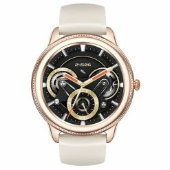 Best deal 🌟 Zeblaze Lily Bluetooth Smartwatch 1.1 inch Touch Screen Heart Rate Blood Pressure Monitor IP68 Water-Resistant 200 mAh Battery 30 Days Standby Time - Gold 🛒