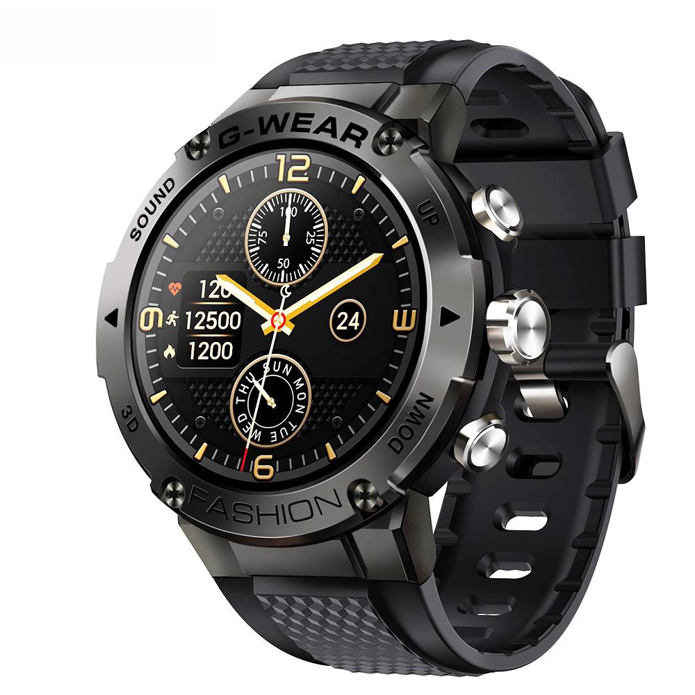 Promo π LEMFO K28H Smartwatch 1.32-inch IPS Clear Full-Touch Screen Men β Watch with BT Call - Black π - Image 3