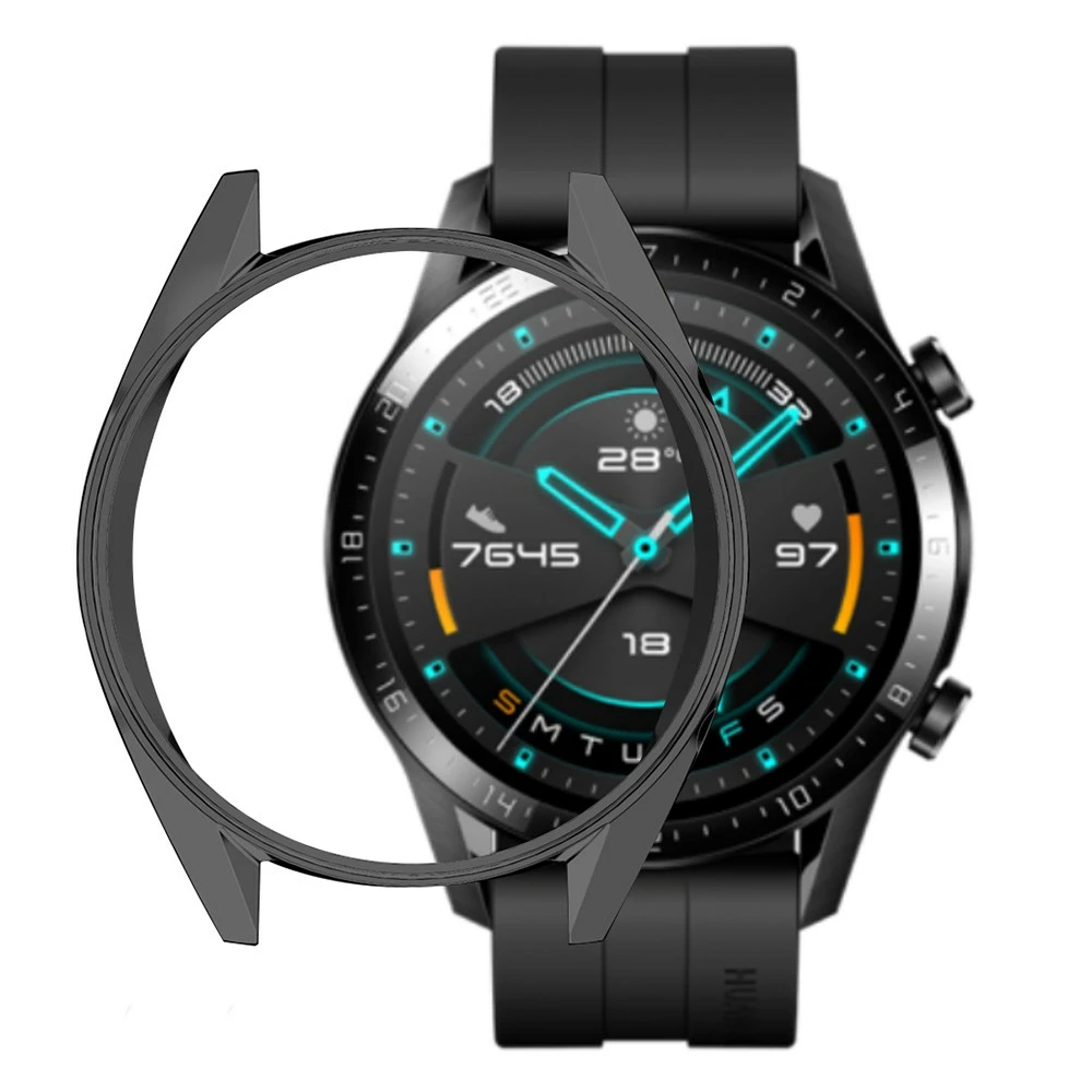 Flash Sale β€οΈ Protective TPU Soft Cover Case For HUAWEI GT 2 Smart Sports β Watch 46MM - Black π₯