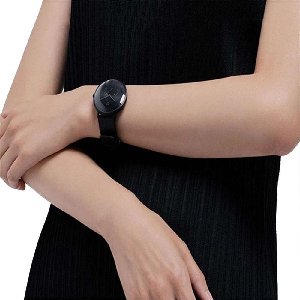 Wholesale ๐ฅ Replaceable Genuine Leather Wrist Strap For Xiaomi Mijia Smart Quartz โ Watch - Black ๐ - Image 3