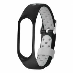 Best reviews of ⭐ Replaceable Silicone Wrist Strap For Xiaomi Mi Band 3 Smart Bracelet - Black + Gray 🎁