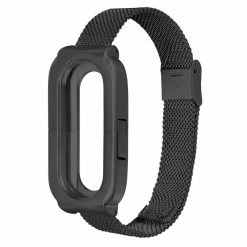 Budget 🤩 Replaceable Steel Wrist Strap For Xiaomi Mi Band 3 Smart Bracelet - Black ⭐