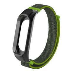 Hot Sale 🛒 Replaceable Canvas Wrist Strap For Xiaomi Mi Band 3 Smart Bracelet - Yellow 🌟